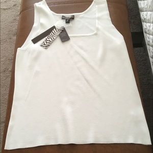 DANA BUCHANAN White Tank Top XL